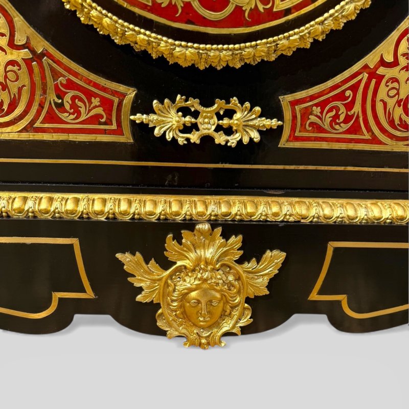 Antique French Napoleon III Ebonised Tortoiseshell Boulle & Marble Pier Cabinet - Image 12